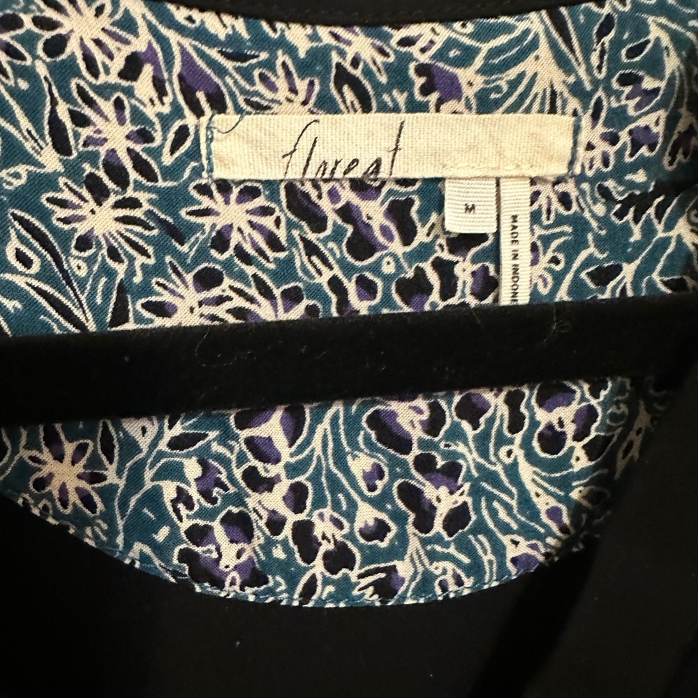 Floreat (Anthropologie) Black Dress with Colorful Embroidery - Picture 4 of 9